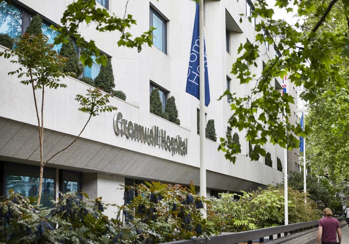 A photograph of the outside of Garrick Hospital